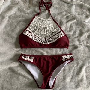 High neck bikini set